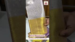 ✨ Elevate Your Style with Authentic Tissue Kanchi Pattu Saree  Weaver’s Price  Bridal Silk Sarees [upl. by Nnaeinahpets]