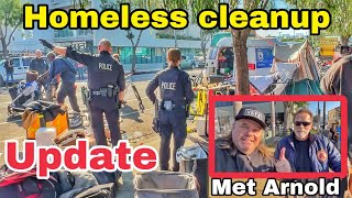 Major Homelessencampment cleanup in Venice  Met Arnold Schwarzenegger in Venice [upl. by Renrag]