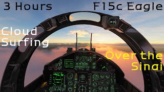 Want to sleep F15c Eagle Cloud Surfing Sleepscape over the Sinai Peninsular sleep study asmr [upl. by Flinn]