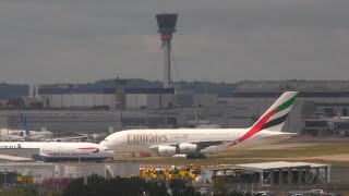 London Heathrow Airport Emirates A380 09L British Airways A350 [upl. by Hung]