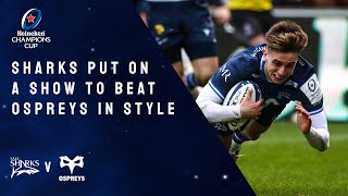 Highlights  Sale Sharks v Ospreys  Round 4 │Heineken Champions Cup Rugby 202122 [upl. by Enelad]