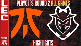 FNC vs G2 Highlights ALL GAMES  LEC Spring Playoffs 2024 Upper R2  Fnatic vs G2 Esports [upl. by Sacha661]