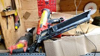 Milwaukee framing nailer on site [upl. by Neellok]