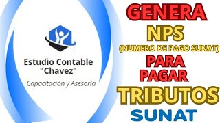 COMO GENERAR UN NPS Numero de Pago Sunat PARA PAGAR LOS TRIBUTOS [upl. by Aihtnis46]