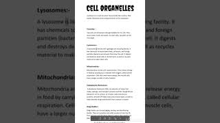 Cell organelles  NCERT  Life science [upl. by Lumpkin]