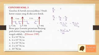 CONTOH SOAL GAYA LORENTZ PADA 3 KAWAT LURUS [upl. by Hassadah]