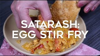 Egg Satarash fast and easy 4ingredient Balkan stir fry [upl. by Enieledam797]