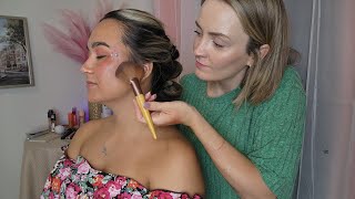 ASMR Perfectionist Fairytale Braid Hairstyling amp Gem Makeup Application  Finishing Touch Brushing [upl. by Ahsekal493]