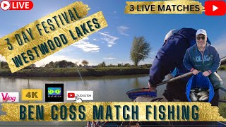 LIVE MATCH FISHINGWestwood Lakes 3 day live fishing festival the home of fishomania [upl. by Nirret]