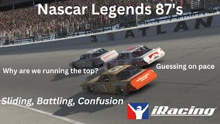 iRacing Nascar Legends 87s Atlanta [upl. by Nilecoj]