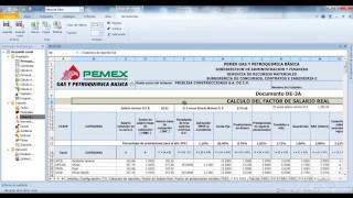 III Factor de salario real para PEMEX utilizando OPUS [upl. by Ehcram907]