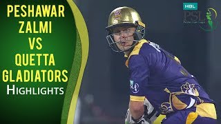 PSL 2017 Playoff 1 Peshawar Zalmi vs Quetta Gladiators Highlights [upl. by Eileek]