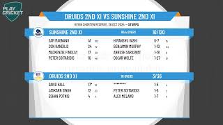 Druids 2nd XI v Sunshine 2nd XI [upl. by Tobie]