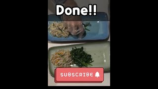 Korean side dish seasoned spinach How to cook Korean spinach Korean side dish for vegan 시금치 무침 [upl. by Meirrak]