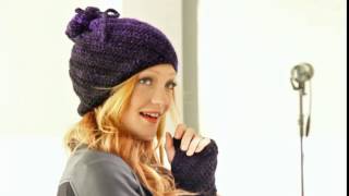 How to Crochet a Concord Hat And Wrist Warmers with Lion Brand Scarfie Yarn [upl. by Simonne]