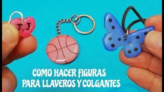 Como hacer Llaveros y Colgantes con SILICONA [upl. by Melody]