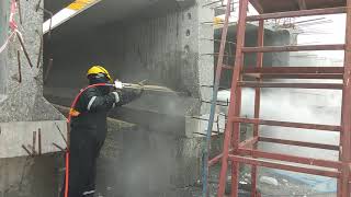 Hydro blasting  Concrete demolition [upl. by Ahseeyt79]