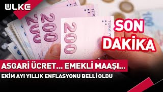 Asgari Ücret ve Emekli Maaşı Ne Kadar Olacak Ekim Ayı Enflasyonu Belli Oldu Sondakika [upl. by Casar]