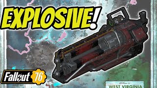 Is The Explosive Gatling Laser Worth It In Fallout 76 [upl. by Silohcin]