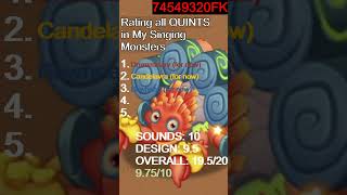 My singing monsters rating all quint elements My singing monsters rating all quints comedy gaming [upl. by Dael377]