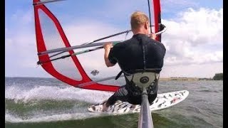 Windsurfing Ostsee Salzhaff Boiensdorf 2016 GoPro Hero 4 session HD  backy mount surfen [upl. by Enoid]