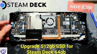 How To Upgrade NVMe SSD For STEAM DECK 64Gb  This Could Save 200 [upl. by Ylhsa]