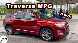 2023 Chevrolet Traverse – MPG Test  Realworld Highway Fuel Economy and Range [upl. by Nawuj]