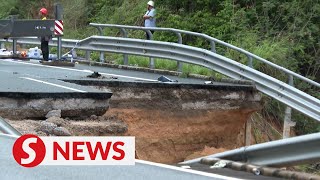 24 dead after road collapse in Chinas Guangdong province [upl. by Netnerb951]