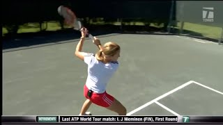 Justine Henin Backhand Slice Explained [upl. by Koloski215]