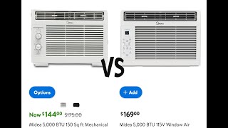 Electronic vs Mechanical Control  Midea 5000 Btu Window AC units Auto fan off [upl. by Nylrac]