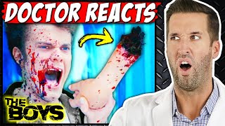 ER Doctor REACTS to The Boys Craziest Medical Scenes [upl. by Cave313]