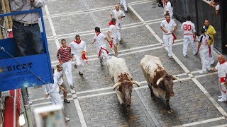 Pamplonas Running of the Bulls [upl. by Kentiggerma]