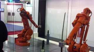 ABB Robots Katana Fight [upl. by Auqinimod]