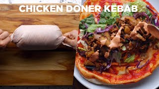 Making Chicken Doner Kebab At Home [upl. by Neerbas]