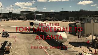 Delta Air Lines Fort Lauderdale to Atlanta First Class Boeing 717 [upl. by Aisatsan]