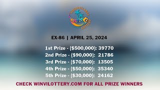 VI Lottery Drawing Results for EX086  Lucky Masquerade Carnival of Chance Ticket  4252024 [upl. by Phelps286]