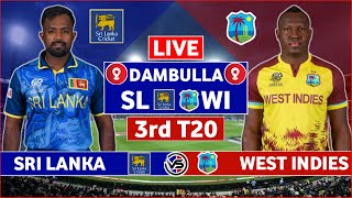 Sri Lanka vs West Indies 3rd T20 Live Scores  SL vs WI 3rd T20 Live Scores amp Commentary [upl. by Ordnael]