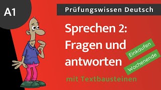 Fragen und Antworten A1 ⭐️⭐️⭐️ SPRECHEN 2 A1 [upl. by Yadsnil919]