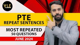 PTE Speaking Repeat Sentence  Real Exam Predictions June 2024  Vision Language Experts [upl. by Eekcaj]