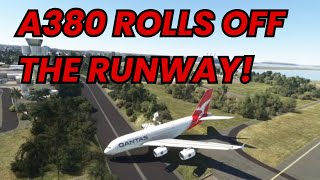 Qantas A380 Lands Too Fast and Rolls Off the Runway [upl. by Rimaa]