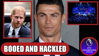 Cristiano Ronaldo amp Crowd Boo Haz Ask Security To Throw Him Out Of UEFA League Award Not Invited [upl. by Earleen380]