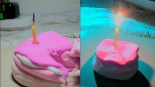 Diy Clay Foam Mini Birthday Cake 🎂🍰🎉 [upl. by Oetomit]