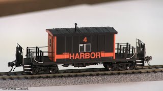 Review Bluford Shops Harbor Belt Transfer Caboose HO Scale [upl. by Ynned]