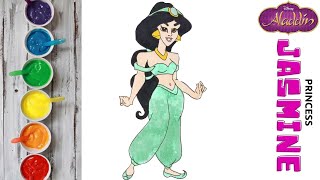 Princess Jasmine  Disney Princess jasmine alladin disney disneyjunior art viral [upl. by Swithin104]