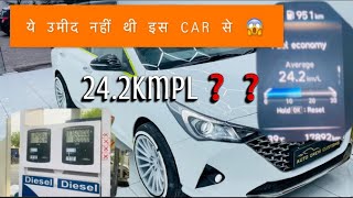 REAL LIFE MILEAGE TEST😳क्या बात है😍 VERNA DIESEL AUTOMATIC [upl. by Jane787]