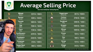 ¿Cuál es el CULTIVO MÁS RENTABLE en Farming Simulator 22 en Bruto Datos Oficiales 12 [upl. by Elata]