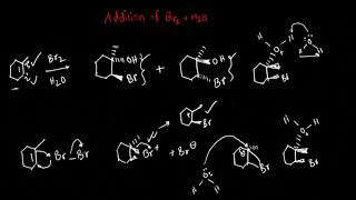 Alkene Reaction with Br2  H2O Bromine and Water  Halohydrin Reaction Mechanism [upl. by Rand]