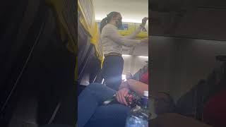 Ryanair safety demo from cabin crew  aviation 737 ryanair shorts fyp great footage lol 😂 [upl. by Ahsirpac]