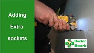 Installing extra bedroom sockets to a ring main UK using a multitool and testing [upl. by Lombardy680]