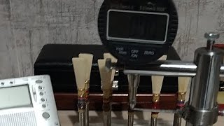 Measuring bassoon reeds Handmade without Tip Profiling machine [upl. by Ttam]